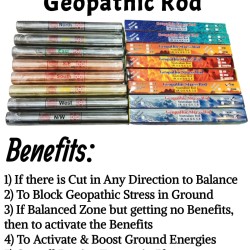 8 Direction Geopathic Rods – Brass Vastu Rods for Geopathic Stress Neutralization & Energy Balancing